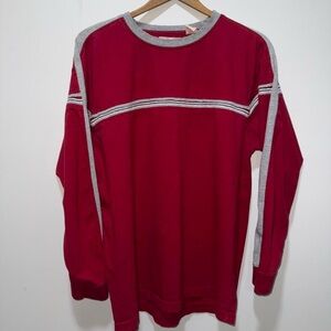 Point Zero Red and Gray Crew Neck Shirt